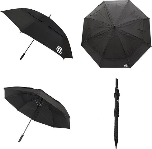 مظلة عصا الجولف C9 Champion Auto Open مقاومة للمطر XL مع حماية من الأشعة فوق البنفسجية، أسود، مقاس واحد in Kuwait