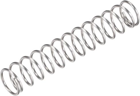 uxcell Compression Spring,304 Stainless Steel,18mm OD,1.6mm Wire Size,50mm Compressed Length,100mm Free Length,66.4N Load Capacity,Silver Tone,5pcs in Saudi Arabia