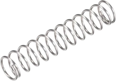uxcell Compression Spring,304 Stainless Steel,18mm OD,1.6mm Wire Size,50mm Compressed Length,100mm Free Length,66.4N Load Capacity,Silver Tone,5pcs in Saudi Arabia