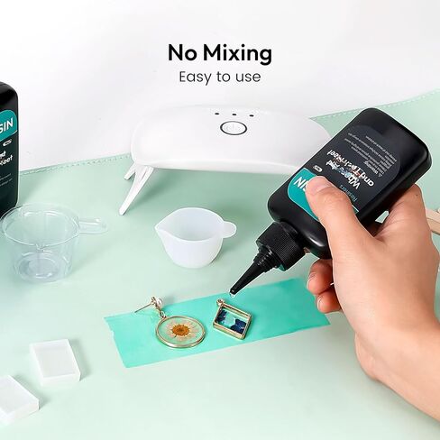 مجموعة راتنجات الأشعة فوق البنفسجية، ترقية 600 جرام من الراتنج الشفاف للأشعة فوق البنفسجية، راتنجات إيبوكسي الأشعة فوق البنفسجية الصلبة ذات رائحة منخفضة، ضوء الأشعة فوق البنفسجية علاج سريع لأشعة الشمس الشمسية غراء منشط لصنع المجوهرات، تزيين الحرف اليدوية in Kuwait