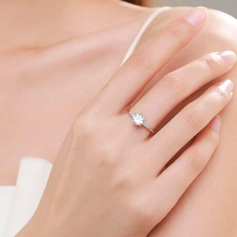 Mothers Day Gifts for Mom,Eternity Rings for Women 925 Sterling Silver Ring Cubic Zirconia Promise Wedding Band Ring in Saudi Arabia