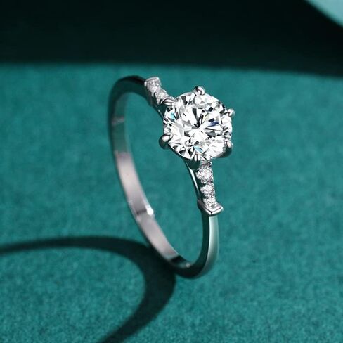 Mothers Day Gifts for Mom,Eternity Rings for Women 925 Sterling Silver Ring Cubic Zirconia Promise Wedding Band Ring in Saudi Arabia