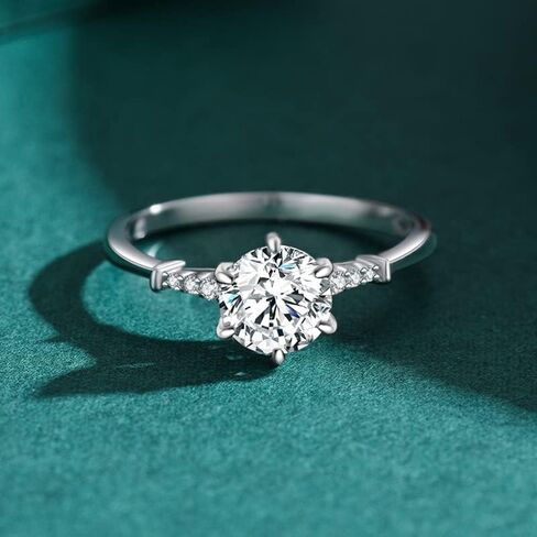 Mothers Day Gifts for Mom,Eternity Rings for Women 925 Sterling Silver Ring Cubic Zirconia Promise Wedding Band Ring in Saudi Arabia