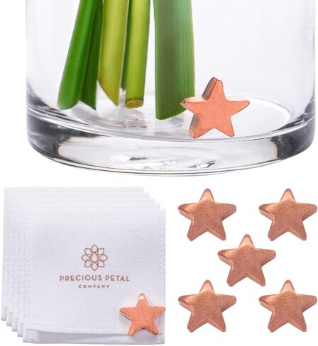 Flower Food Alternative for Fresh Cut Flowers. Copper Charm Keeps Flower Water Clean and Clear. Just Place it in the Vase, Reusable (1) in Saudi Arabia