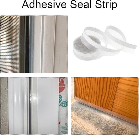 16.4Ft Weather Stripping Silicone Door Seal Strip, 25mm Adhesive Door Draft Stopper Shower Bottom Sealing Strips for Glass Window in Saudi Arabia