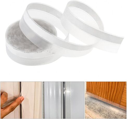 16.4Ft Weather Stripping Silicone Door Seal Strip, 25mm Adhesive Door Draft Stopper Shower Bottom Sealing Strips for Glass Window in Saudi Arabia