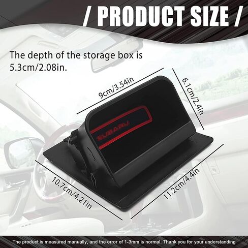 Black ABS Fuse Box, Coin Container Inner Storage Tray, Compatible with Subaru XV Crosstrek Forester Outback Legacy Impreza WRX STI Accessories in Saudi Arabia
