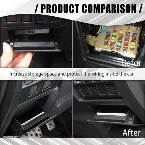Black ABS Fuse Box, Coin Container Inner Storage Tray, Compatible with Subaru XV Crosstrek Forester Outback Legacy Impreza WRX STI Accessories in Saudi Arabia