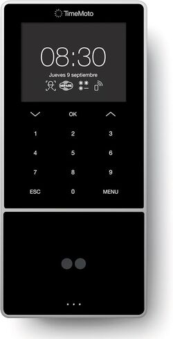 ساعة وقت الموظف TM–838 SC، التعرف على الوجه، أزواج مع بطاقات وصول بدون تلامس، شارة RFID/قاعدة المفتاح، PIN، 2000 مستخدم، جداول زمنية، تقارير، Wi-Fi، تطبيق لنظام iOS/Android، ضمان لمدة 3 سنوات in Saudi Arabia