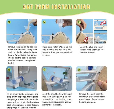 Ant Farm Castle, Ant Farms with Yellow Sand and Tool Kit, Ant Colony Observation Kit, Ant Viewing Habitat Science Kit, Educational & Learning Science Kit for Kids, Adults, Student in Saudi Arabia