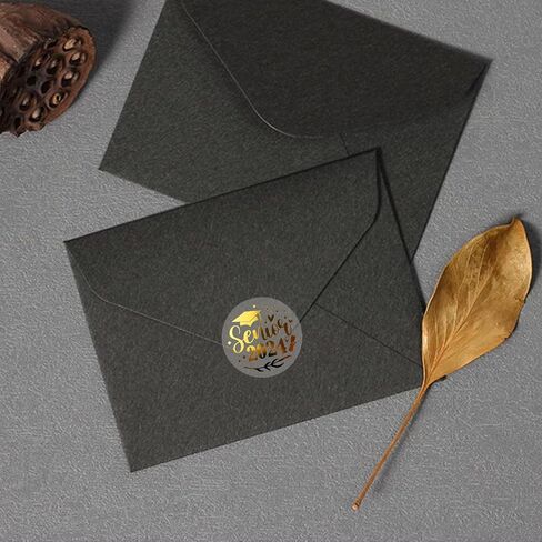 100 x Graduation Stickers Class of 2024 Transparent Gold Foil Grad Favor Label Class of 2024 Envelope Seals Graduation Invitations College High School Graduate Senior 2024 Stickers 1.6" (Class-2024) in Saudi Arabia