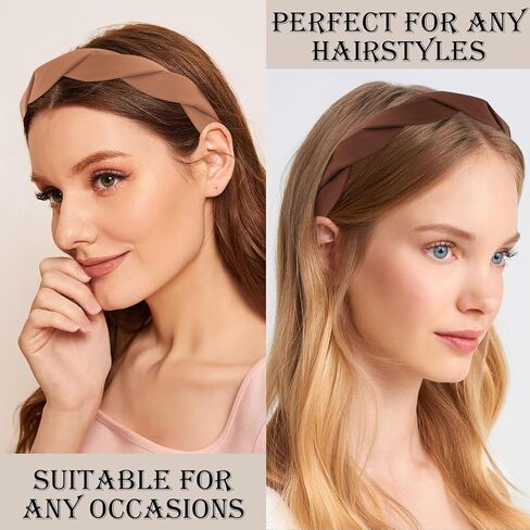 aprince 4 حزمة معقودة عقال مضفر عقال للنساء المألوف مريحة لطيف عصابات للنساء ألوان محايدة المرأة عصابات لإكسسوارات الشعر رقيقة سميكة للنساء الفتيات in Kuwait