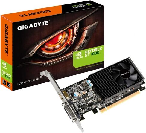 بطاقة رسومات الكمبيوتر Gigabyte GeForce GT 1030 GV-N1030D5-2GL منخفضة المستوى 2G in Saudi Arabia