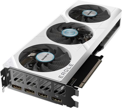 بطاقة رسومات GIGABYTE GeForce RTX 4060 Ti Eagle OC ICE 8G، 3X مراوح WINDFORCE، 8 جيجابايت 128 بت GDDR6، بطاقة فيديو GV-N406TEAGLEOC ICE-8GD in Saudi Arabia