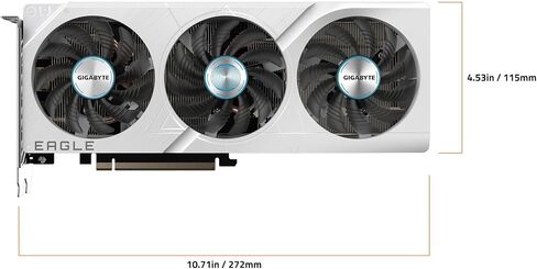 بطاقة رسومات GIGABYTE GeForce RTX 4060 Ti Eagle OC ICE 8G، 3X مراوح WINDFORCE، 8 جيجابايت 128 بت GDDR6، بطاقة فيديو GV-N406TEAGLEOC ICE-8GD in Saudi Arabia