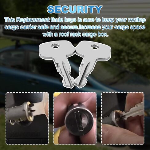 مفتاح رفوف السقف يناسب مفتاح رف السيارة Thule، يناسب رفوف السقف، صندوق الشحن، الناقلات، العارضة (يناسب فقط الرموز N205)- قطعتان in Kuwait