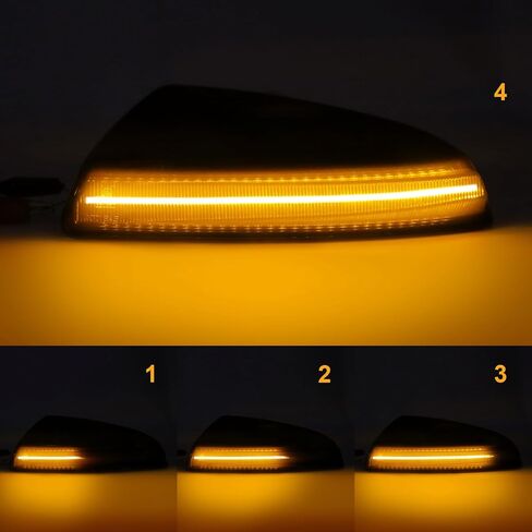 Side Mirror Turn Signal LED Lights Compatible with C250 Sedan/C300/C350/ C63 AMG/C63 AMG Sedan/W164 ML300/ML320/ML350/ML 63 AMG/ML500 2008-2015 Dynmaic Sequential Blinker Lamp (Clear) in Saudi Arabia