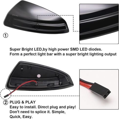 Side Mirror Turn Signal LED Lights Compatible with C250 Sedan/C300/C350/ C63 AMG/C63 AMG Sedan/W164 ML300/ML320/ML350/ML 63 AMG/ML500 2008-2015 Dynmaic Sequential Blinker Lamp (Clear) in Saudi Arabia
