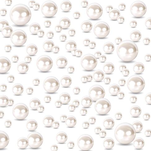FUTUREPLUSX 2,400PCS 0.4cm/0.6cm/0.8cm/ 1cm/1.2cm Loose Pearls Beads, Faux Pearl with Holes Beads for Crafts Jewelry Making Assorted Size Filler Beads for Crafting Bracelet Necklace Earrings （Ivory） in Saudi Arabia