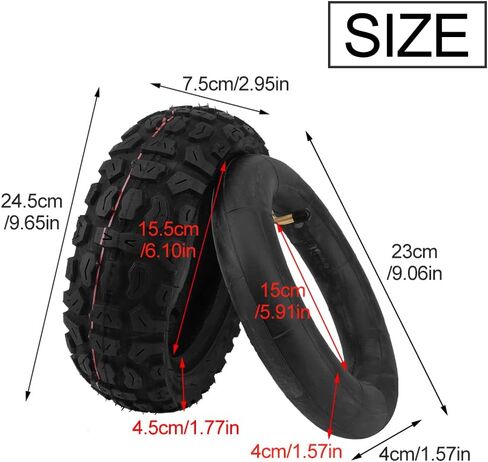 Kakalote Off Road Scooter Tires,Electric Scooter Tire,10 Inch 10X3.0 Off-Road Inner Outer Tire,Non-Slip Wear-Resistant Thick Rubber,Pneumatic Tire for Zero 10x Electric Scooter Tyre in Saudi Arabia