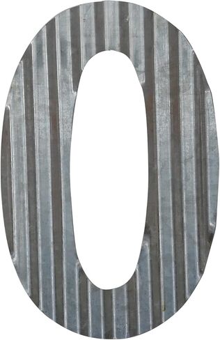 COLLECTIVE HOME - 12" Metal Letter Wall Decor, Galvanized Steel Numbers, Rustic Hanging Decor Symbols, Corrugated Metal Decoration, House Number (A) in Kuwait