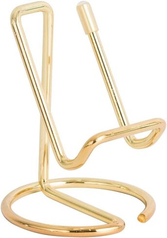 Cell Phone Iron Stand Holder, Rose Gold Universal Portable Tablets Holder, Compatible with All Mobile Phones by HubHnb (Golden) in Saudi Arabia