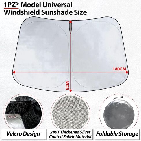 1PZ MO3-CYE Folding Windshield Sunshade Replacement for Tesla Model Y Model 3 Model X Model S Folding Front Window SunShade Double Layer UV Protection Heat Protection Visor in Saudi Arabia