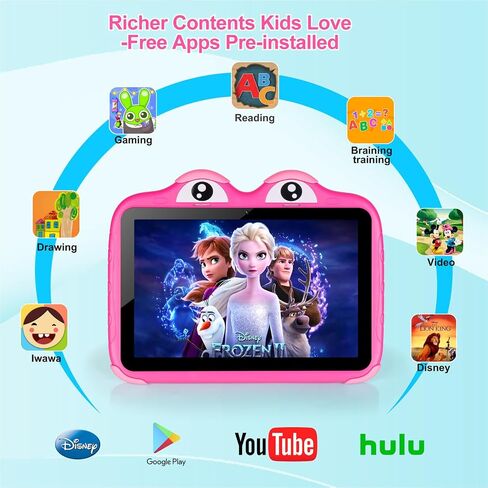 Kids Tablet 10.1 Inches Tablet for Kids, Android 11 64GB Tablets for Kids with Case, Google Play, YouTube, Dual Camera, WiFi, Bluetooth, Apps Pre-Installed, Education, Parent Control (Blue) in Saudi Arabia
