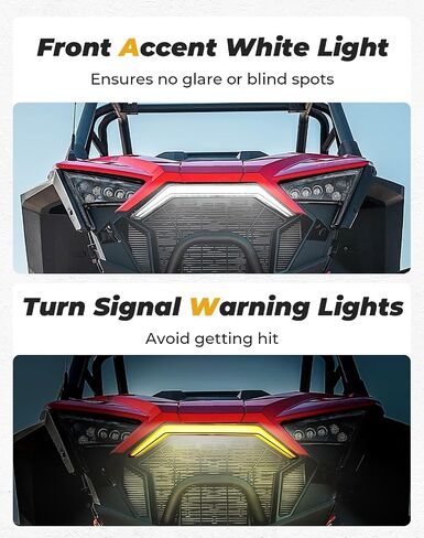 KEMIMOTO PRO XP ضوء أمامي يتدفق ضوء إشارة الانعطاف، متوافق مع RZR PRO XP/RZR PRO R/RZR Turbo R 2020-2024، ضوء فانغ LED IP67 ضوء كهرماني مقاوم للماء #2884346 in Saudi Arabia