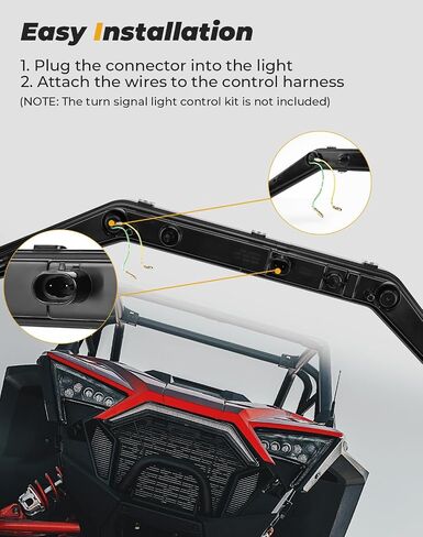 KEMIMOTO PRO XP ضوء أمامي يتدفق ضوء إشارة الانعطاف، متوافق مع RZR PRO XP/RZR PRO R/RZR Turbo R 2020-2024، ضوء فانغ LED IP67 ضوء كهرماني مقاوم للماء #2884346 in Saudi Arabia