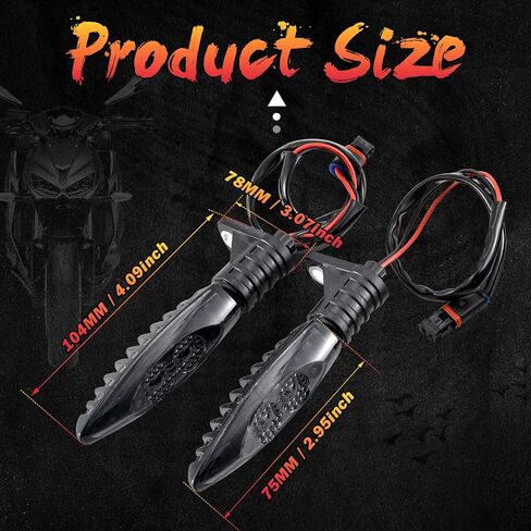 TUINCYN Motorcycle Turn Signal Light Front LED Blinkers Indicators Compatible With BMW F650GS F700GS F800G F800R F800S F800ST HP2 Sport K1200R K1300R R1200GS R1200R G310GS G310R Amber(2 Pack) in Saudi Arabia