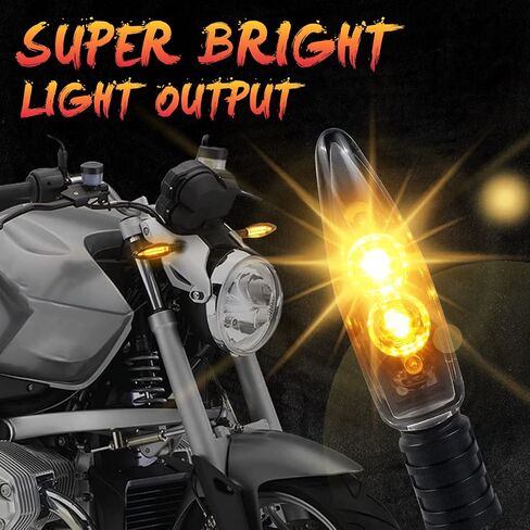 TUINCYN Motorcycle Turn Signal Light Front LED Blinkers Indicators Compatible With BMW F650GS F700GS F800G F800R F800S F800ST HP2 Sport K1200R K1300R R1200GS R1200R G310GS G310R Amber(2 Pack) in Saudi Arabia