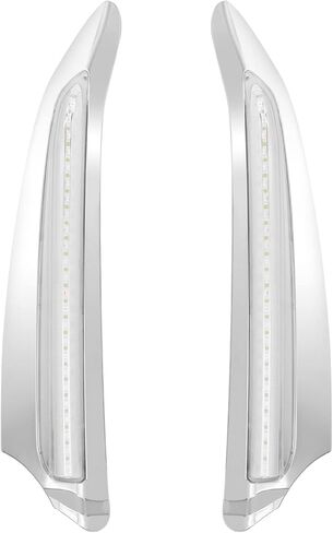 YHMTIVTU دراجة نارية الجبهة مضاءة تنفيس زخرفة LED بدوره إشارة صالح لهوندا GL1800 الذهب الجناح 2018-2021 كروم in Kuwait