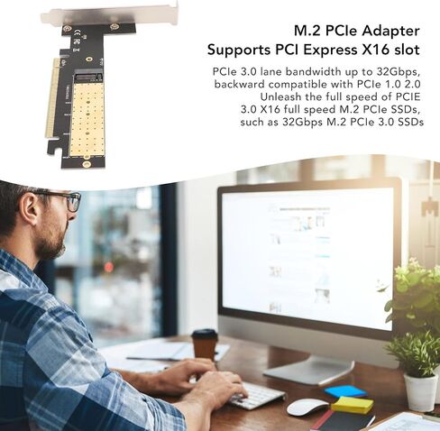 محول Pomya M.2 NVME إلى PCIe 3.0x16، بطاقة توسيع NVME SSD إلى PCIe لمفتاح M.2 M 2280 2260 2242 2230 مم SSD، يدعم فتحات PCI Express X16 in Kuwait
