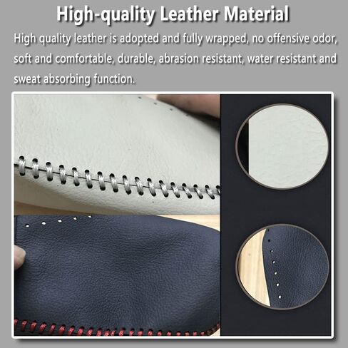 Gear Shift Knob Cover Automatic Transmission Boots Shift Lever Leather Sheath for Nissan ALTIMA 2013-2018 NOT FIT 2.5SR/3.5（Beige Stitches） in Saudi Arabia