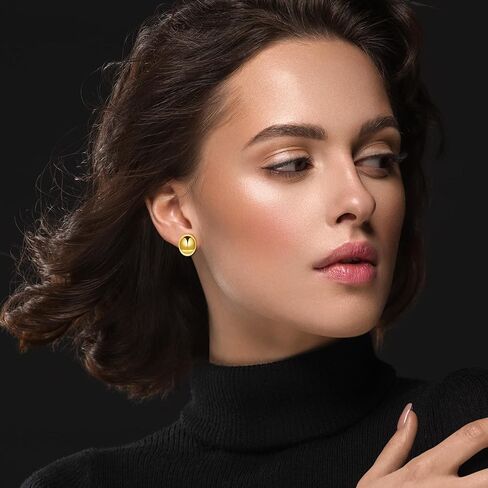 Gold Tiger Eye Stone Drop Earrings Gold Plated Circle Ball Stud Earrings for Women Handmade Gemstone Dangle Oval Earrings in Saudi Arabia