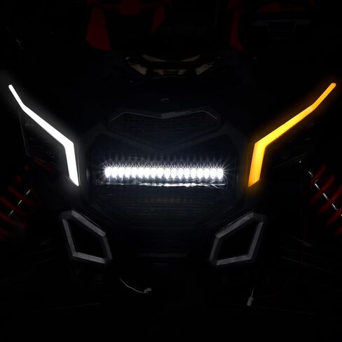 SAUTVS X3 LED Front Signature Fang Lights, LED Turn Signal Lights Assembly for Can-Am Maverick X3 XDS XRS Max Turbo R Trail Sport Max 2017-2024 Accessories (2PCS, Replace #710004994, 710004995) in Saudi Arabia