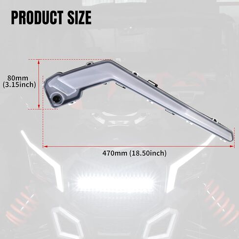 SAUTVS X3 LED Front Signature Fang Lights, LED Turn Signal Lights Assembly for Can-Am Maverick X3 XDS XRS Max Turbo R Trail Sport Max 2017-2024 Accessories (2PCS, Replace #710004994, 710004995) in Saudi Arabia