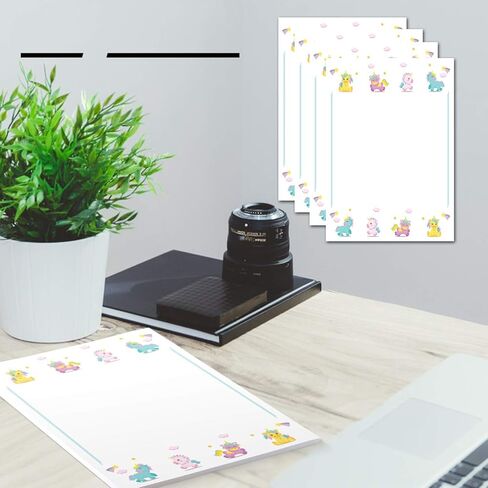 Stationery Writing Paper - 100 Set Floral Letter Notes for DIY Invitation Kit - Perfect Invitations for Bridal Shower, Birthday, Wedding, Engagement Party, VIP, and All Occasions - Green Nature Design in Kuwait