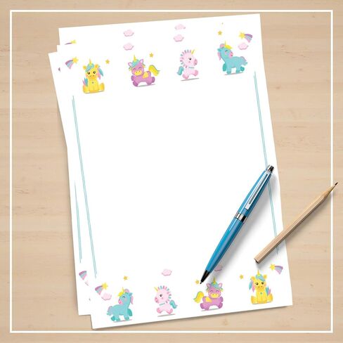 Stationery Writing Paper - 100 Set Floral Letter Notes for DIY Invitation Kit - Perfect Invitations for Bridal Shower, Birthday, Wedding, Engagement Party, VIP, and All Occasions - Green Nature Design in Kuwait