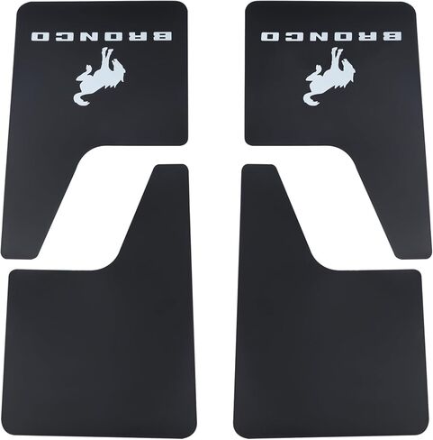 واقيات الطين ذات المقاس العالمي، واقيات الطين، واقيات الطين السوداء، مشاعل الحاجز، الفخاخ القذرة (4 عبوات متوافقة مع اللوحات الطينية برونكو 2020-2024) in Kuwait