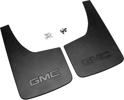 GM Accessories 22894868 Rear Flat Splash Guards in Black with GMC Logo in Saudi Arabia