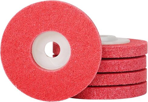 5Pcs 4" Nylon Fiber Buffing Polishing Wheel Sanding Abrasive Disc red 9P for Angle Grinders 100 * 16 in Saudi Arabia