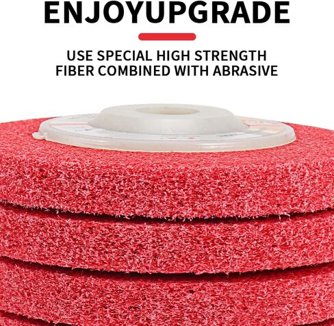 5Pcs 4" Nylon Fiber Buffing Polishing Wheel Sanding Abrasive Disc red 9P for Angle Grinders 100 * 16 in Saudi Arabia