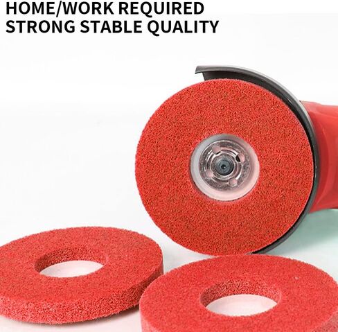 5Pcs 4" Nylon Fiber Buffing Polishing Wheel Sanding Abrasive Disc red 9P for Angle Grinders 100 * 16 in Saudi Arabia