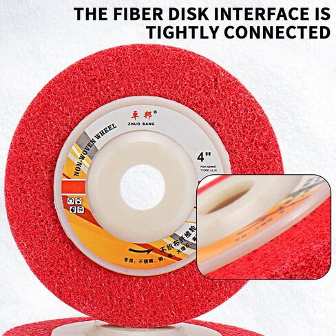 5Pcs 4" Nylon Fiber Buffing Polishing Wheel Sanding Abrasive Disc red 9P for Angle Grinders 100 * 16 in Saudi Arabia