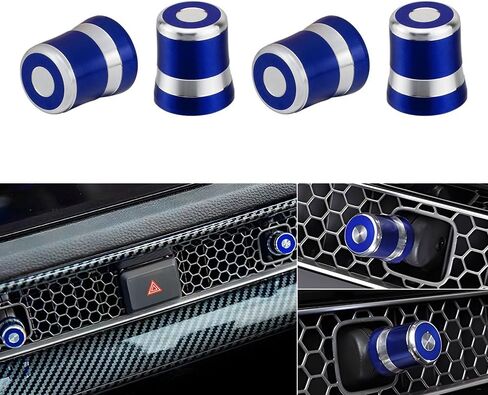 LECART for Honda Civic Accessories Bling 11th Gen 2022 2023 2024 Air Vent Knob Covers Glitter Car Interior Decoration Trims Metal Decal Cover Stickers 4 Pcs in Saudi Arabia