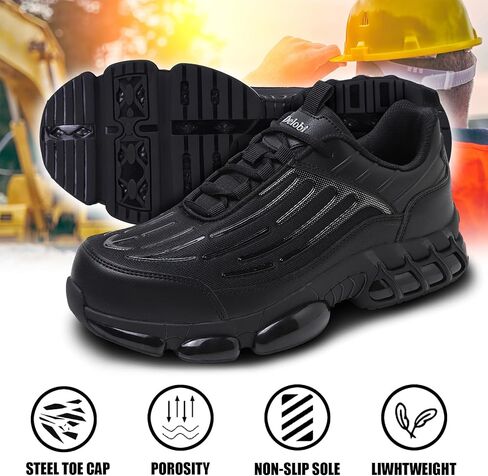 Steel Toe Shoes for Men Lightweight Comfortable Safety Shoes for Men Indestructible Work Shoes for Construction in Saudi Arabia
