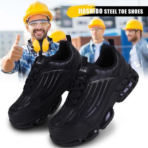 Steel Toe Shoes for Men Lightweight Comfortable Safety Shoes for Men Indestructible Work Shoes for Construction in Saudi Arabia