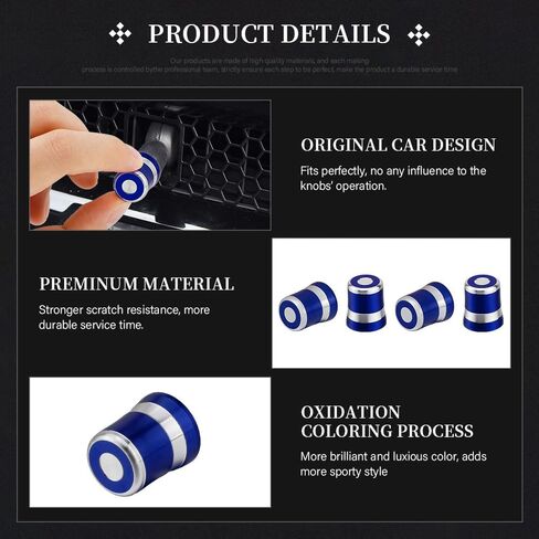 LECART for Honda Civic Accessories Bling 11th Gen 2022 2023 2024 Air Vent Knob Covers Glitter Car Interior Decoration Trims Metal Decal Cover Stickers 4 Pcs in Saudi Arabia